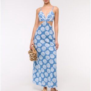 Abercombie Maxi Dress coastal dress blue maxi